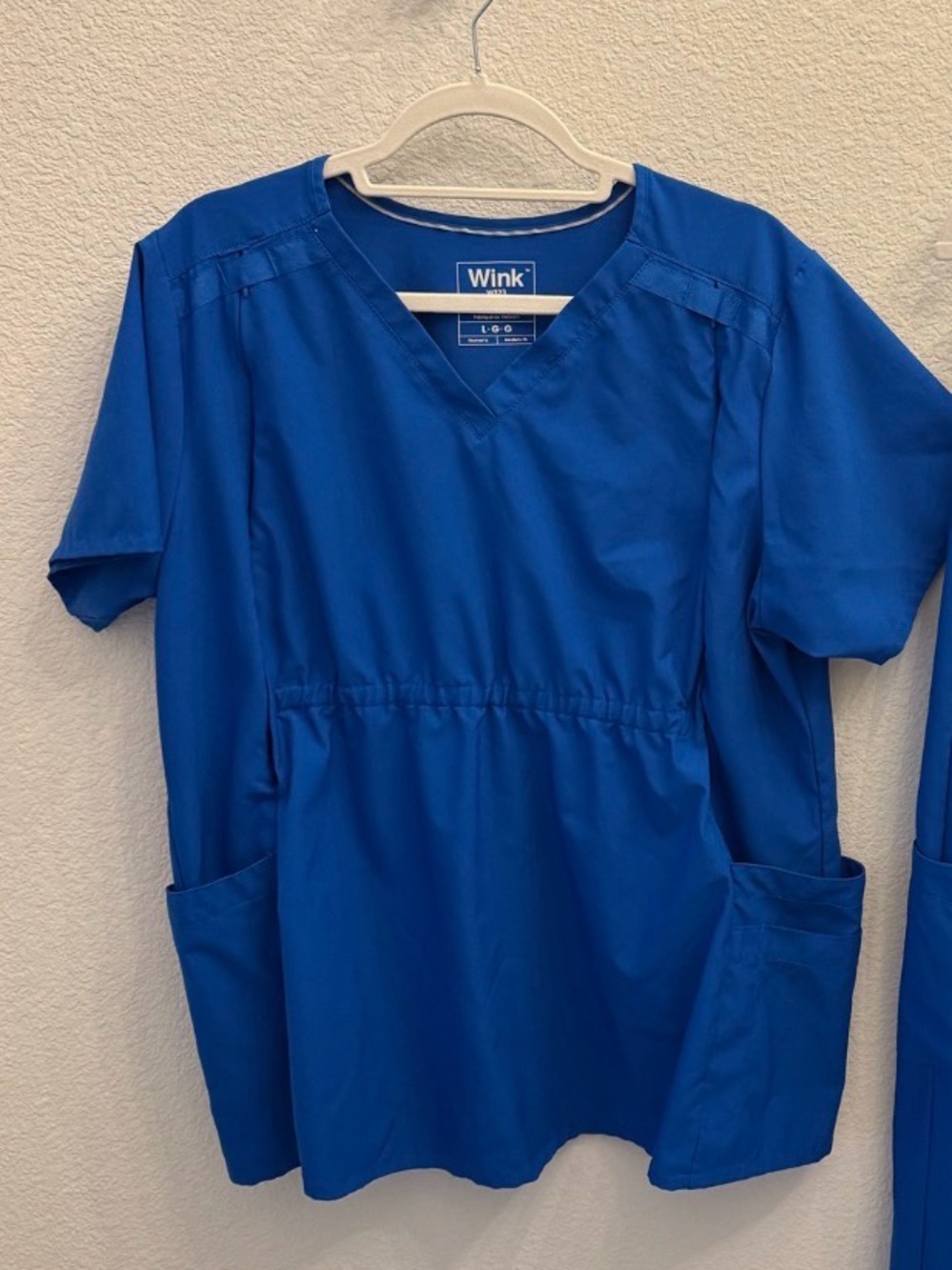 W123 Women’s Maternity V-Neck Scrub Top in Royal Blue